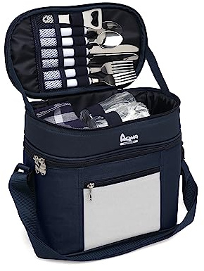Atosa Mochila Nevera Kit Grande Picnic Azul Marino