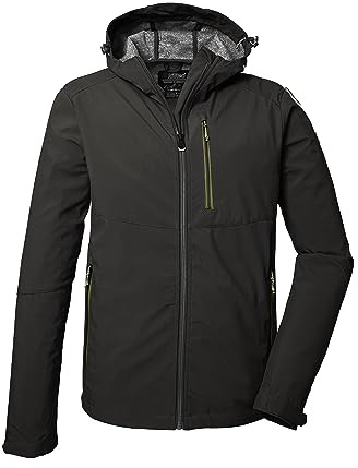 Killtec Herren Kos 259 Mn Sftshll Jckt Softshelljacke/Outdoorjacke Mit Kapuze, Grün/anthrazit, M EU