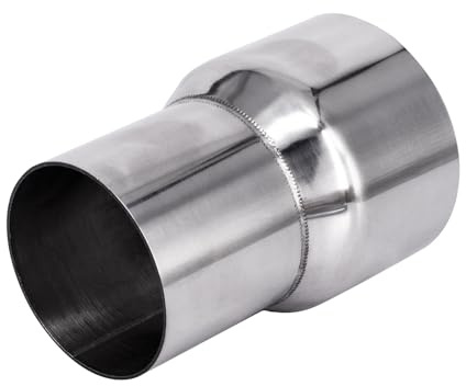 Krtopo Auspuffrohr-Adapter Edelstahl Anschlussrohr für Auspuffverbinder | Reduzierstück Dilatator Modifikation von Autoauspuffrohren (54mm-66mm)