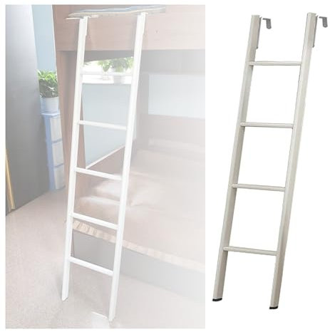 BZJPRFC Weiße Etagenbettleiter, Hochbettleiter Mit Verstellbaren Haken, Hochbett-Seitenleiter for Etagenanhänger Und Wohnmobile, Tragkraft 150 Kg (Size : 1.7m/67 Inch)