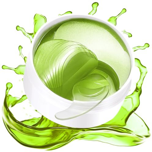 Augenpads, 60 Pcs Eye Pads gegen Augenringe mit Algen, Augenpads Hyaluron, Augenmaske gegen Tränensäcke, Kollagen Under Eye Patches, mindern Falten und Puffiness