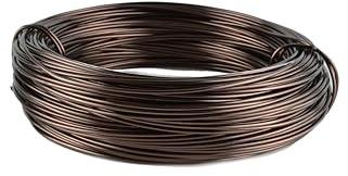 Aluminiumdraht 2 mm x 60 m Braun – Farbiger Basteldraht zum Biegen, Modellieren und Dekorieren für Floristik, Drahtfiguren und DIY Projekte