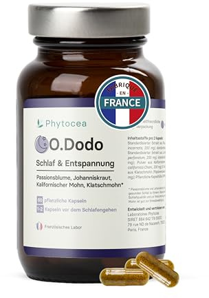 Phytocea - Sommeil Profond & Relaxation Nocturne | Complément Naturel à la Mélatonine, Passiflore & Vitamines | Anti-Stress | 60 Gélules | Fabriqué en France