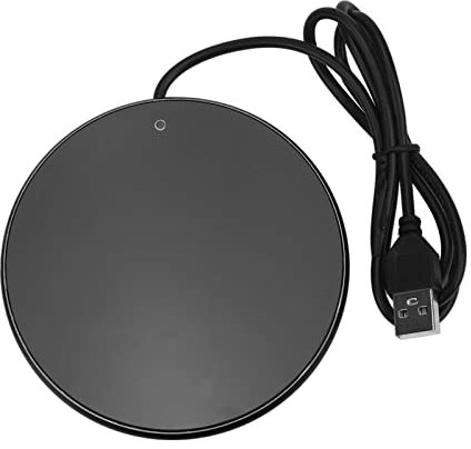 Scaldatazze da caffè 55°C Temperatura Costante, 3 Livelli Piccola Luce Scaldacandele USB Intelligente Piastra Riscaldante per Acqua tè Latte, Scaldacaffè da Scrivania (Black)