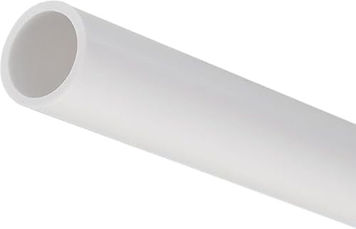 MACHSWON PVC Pipe 16mm ID 20mm OD 200mm Length Round Plastic Rigid Tubing High Impact for Drain Pipe Cable Sleeve(White)