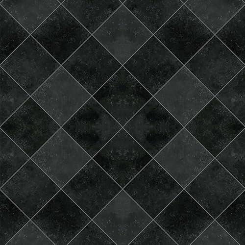 Black Modern Tile Effect Anti-Slip Vinyl Flooring For Kitchen, Bathroom, & Living Room, 2.0mm Thick Cushion Backed Vinyl Sheet, 5 Years Warranty-1m(3'3) X 2m(6'6)-2m²