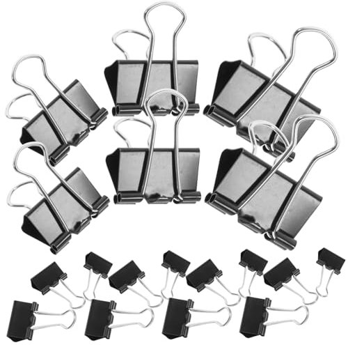 STOBOK 3 Boxen Büro-büroklammern Metall-binderclips Studenten-datei-fixierung Büroklammern Binderclips Verschiedene Größen Binderclips Sortiment