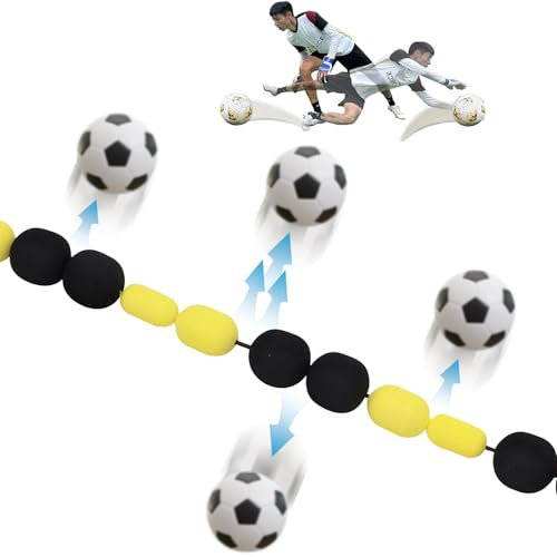hKjPlvf Goalkeeper Training Equipment for Reflex & Agility Training, Single Line Deflector, 2.75m Goalkeeper Deflection Equipment with 2 Water Bag, Applicable Goal Futsal/Sevens Football Goal