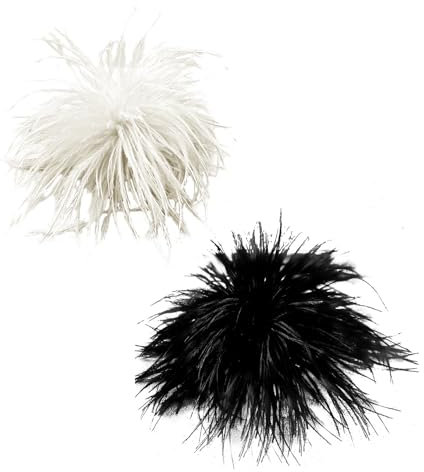 Feder Brosche für Frauen Mädchen,Flauschige Feder Brosche Feder Ansteckbrosche Trachten-Brosche Haar Accessoire Fascinator Kopfbedeckung für Party Dekoration Hochzeit Weihnachten