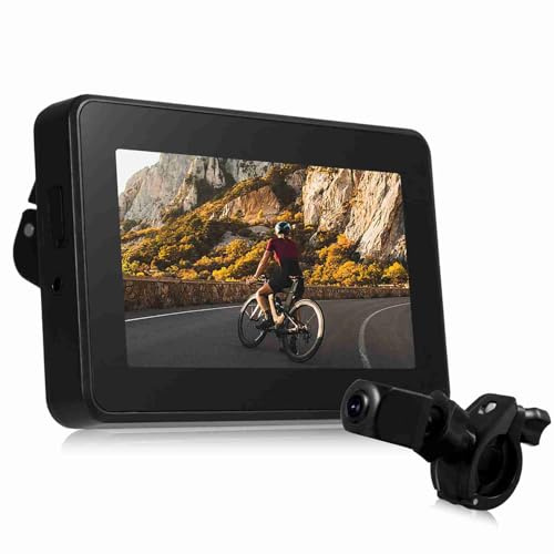Fahrrad-Rückfahrkamera, 4,3-Zoll-HD-1080P-Fahrradspiegel, Wiederaufladbarer 5000-mAh-Akku, Fahrradspiegelkamera für Fahrrad, Mountainbike, Rennrad
