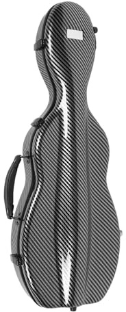 Geigenkasten aus Karbonfaser-Leder mit Samt-Innenraum, Geigenkasten mit Hygrometer und Sicherem Verschlussmechanismus für 4, 3/4, 1/2, 1/8 Violinen