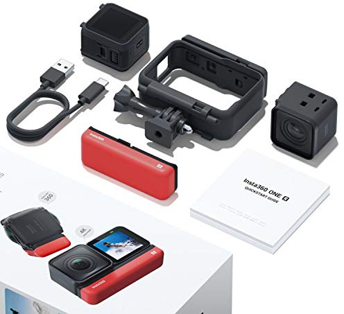 Qukaim ONE R 4K Edition Action Camera, Obiettivo Grandangolare 4K Anti-Shake, Stabilizzazione dello Stato, Impermeabile 5M, Hyperlapse, Controllo Vocale, Slow Motion, Foto/Video HDR