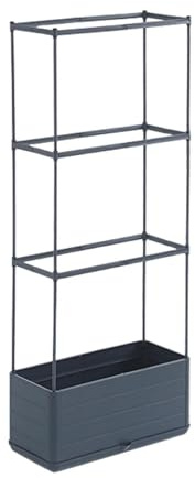 FewNvWa Maceta elevada con enrejado para cultivo de tomates y flores, 3 Niveles