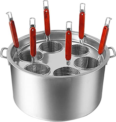 GIQKDZNUO Bollitore per Pasta, pentola per Pasta in Acciaio Inossidabile, Commerciale con colino per pentole da Cucina per casa e Ristorante