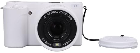 Plyisty Cámara Digital 4K para Fotografía, Cámara de Vlogging sin Espejo de 64MP con Pantalla de Volteo de 3 , 20x Zoom & Anti Shake, Flash Incorporado y Filtros Creativos (White)
