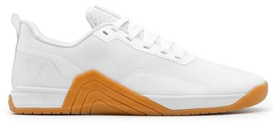 Velites Chaussures d'entraînement Hybrid 1.0 Officielles Crossfit Games - 3 mm Drop Pisade respectueuse, légères pour WODs, Renforcées pour : sauts, cordes et glissements muraux, Blanc/caoutchouc, 44