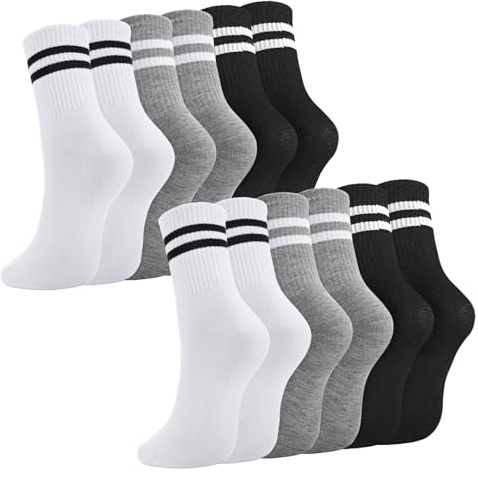 Zuimei 6 Pairs Ladies Socks Sports Gym Leisure Crop Socks,Breathable Women Ankle Cotton Liners Sock Athletic Sock Multipack for Women Girls Gifts, UK 3-5