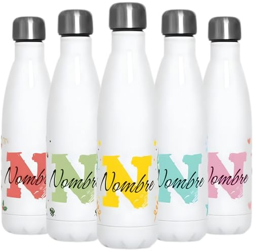 LaTostadora Botella Termica Personalizada - Botella Agua Acero Inoxidable Personalizada - Regalo Personalizado Original Profe Niño