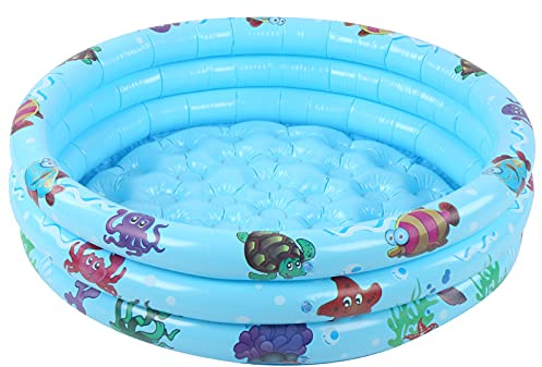 Piscine Gonflable Ronde pour Enfants, pataugeoire Gonflable intérieure et extérieure, Petit Centre de Jeu d'eau Portable pour Enfants, Fille et garçon (90 cm)