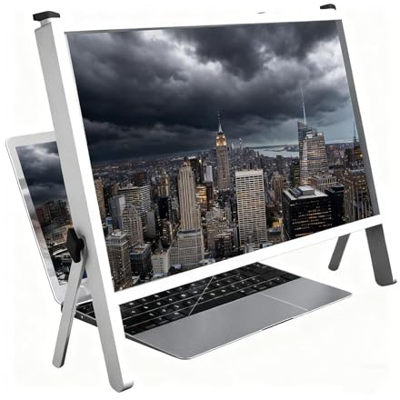 21-Zoll-3D-Laptop-Bildschirmlupe, Faltbare Laptop-Bildschirmvergrößerung, Kompatibel Mit 15- Bis 20-Zoll-Telefonen, Tablets Und Laptops; for Senioren, Die Lesen, Arbeiten Und Einen Film Sehen (weiß)