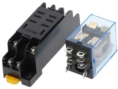 Relé de potencia bobina 12 V, 24, 36, 110, 220, 380 CC/CA, 10 A, 8 pines, DPDT, LY2NJ, HH62P, HHC68A-2Z, con base zócalo(AC 12V)