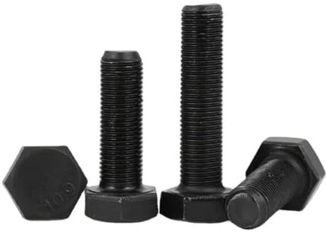 Sechskantschrauben, Sechskantschrauben mit Linksgewinde aus Kohlenstoffstahl der Güteklasse 10.9, mehrere Größen, Packung 4–50 Stück(M18 (4pcs) 55mm)