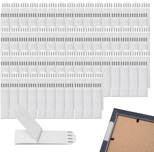 MEKEET 60PCS Picture Hanging Strip Adhesive Heavy Duty Waterproof Poster Strips No Nails Adhesive Strips or Picture Frames Posters Mirrors 92×19mm