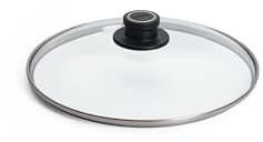 Woll Sicherheitsglasdeckel, rund, Ø 28 cm, Deckelknopf mit permanenter Entlüftung, Edelstahleinfassung, transparent, backofenfest bis 250°