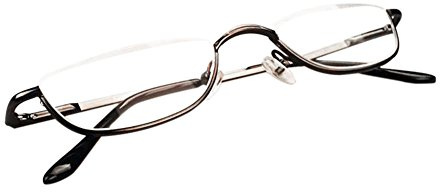 Inlefen Unisex Halbmond Halbrahmen Lesebrille Metall Material rahmen Frühling Scharniere Brillen