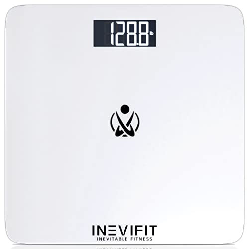 INEVIFIT Personenwaage, hochgenaue digitale Personenwaage, misst das Gewicht für mehrere Benutzer. weiß große plattform 12.3 „x12.3“