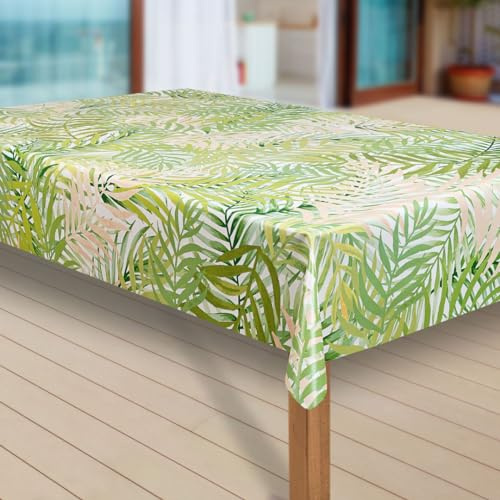 Wachstuch-Tischdecke Wachstischdecke Tischwäsche Abwaschbar Wachstuchdecke G11, Muster:Blumen Bambus grün, Größe:100x160 cm