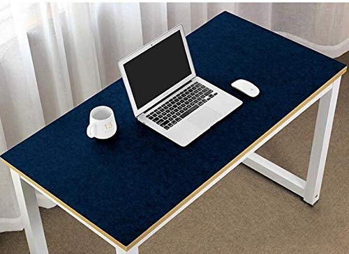 Filzunterlage Antirutsch,Übergroß Mauspad Schreibtisch-Unterlage Deskpad Filz Matte Mausunterlage,dick, Schreibunterlage,ideal für Büro und zu Hause und Laptop-Blau-90x45cm