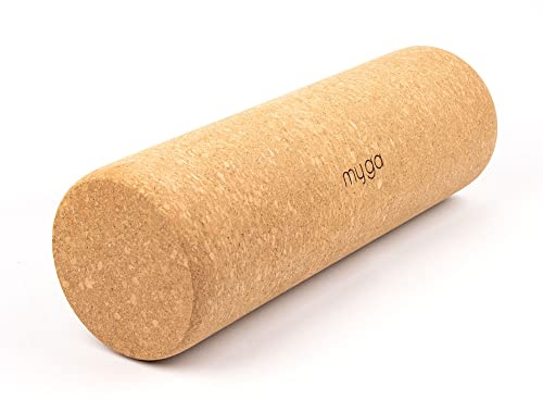 Myga Massagerolle aus Kork, für Yoga, Sport, Fitness, Physio und Reha, ideal für myofasziale Lösung, Triggerpunkt und Muskeltherapie, 30 cm