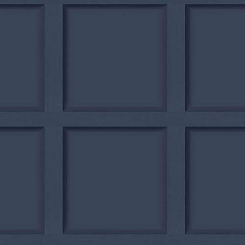 Navy Blue Wood Panel Effect Wallpaper Modern Contemporary