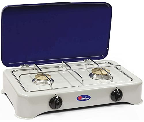 CFParker 5326CGBm Cuisinière à gaz méthane gris bleu pour usage extérieur maison ou camping fabriqué en Italie
