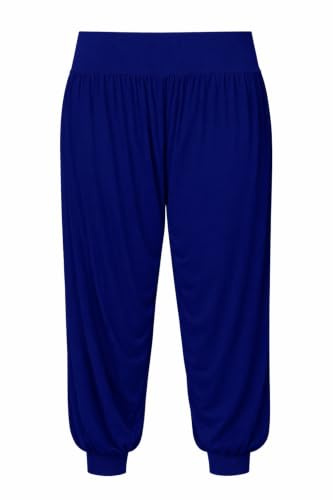 Haremsbyxor för flickor Ali Baba byxor lösa lediga säckiga byxor sport dans elastiska yogaleggings barn neon utsvängd fin klänning barn bekväm avslappnad hög midja byxa 5-14 år, marinblå, 9-10 År