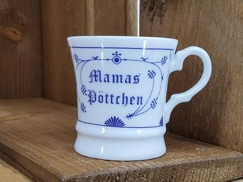 Wilhahn Mini Becher Indisch Blau Mamas Pöttchen, 5,3x5,3cm aus Porzellan