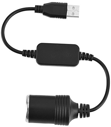 USB auf 12V Konverter, 12V 2A 8W Auto Zigarettenanzünder Adapter, USB Port auf 12V Buchse Stromkonverter Adapterkabel Passend für Fahrrecorder