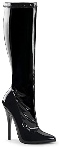 Womens Sexy Knee High Kinky Fetish Stiletto Heel Full Side Zip Boots Size UK 4-12