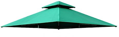 HCZION Toile De Rechange pour Pavillon 3x3m Housse De Rechange pour Tonnelle D'extérieur Tonnelle pour Parasol Déporté Balcon, Terrasse, Zone Herbe (Color : Green)