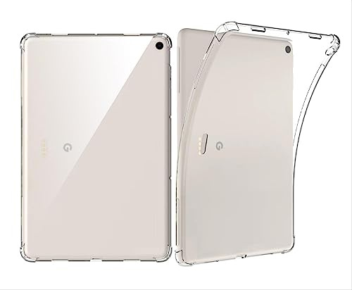GIOPUEY Hülle für Google Pixel Tablet, Weiche TPU Rückenschale, Dünne Abdeckung, Airbag Schutz, Case Kompatibel mit Google Pixel Tablet-Transparentes