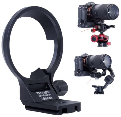 iShoot Tripod Mount Ring Lens Collar Compatible with Tamron 70-180mm f/2.8 Di III VC VXD G2 A065 E-Mount, Support Holder Bracket Arca-Swiss Fit Quick Release Plate for Arca Fit Head Clamp & Stabilizer