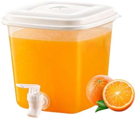 Pastoralist Water Dispenser,Drink Dispenser For Fridge, Beverage Liquid Drink Container For Party, 3.5l, Water Dispenser For Party,Cold Water Pitcher Lemonade Stand Jug With Spigot (White