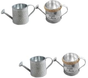 Cabilock 4stücke Rustikale Gießkanne Mit Vintage-oberfläche Für Pflanzen-Dekoration Tisch Und Geeignet Für Hochzeiten Und Partys