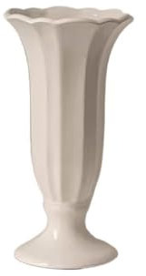 Dekorative Vasen Vase Lilie Keramik Weiß Blumenarrangement Ornament Creme Kunst Europäisches weißes Porzellan Blumenvasen für Dekor(White)