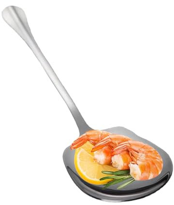 Holdes Cucharas grandes para servir, cucharas de servir para buffet, cucharas extragrandes de acero inoxidable, cubiertos para ensaladas, pastas, platos