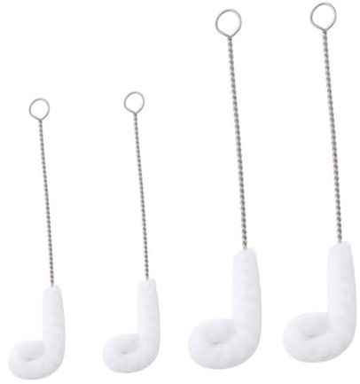 minkissy 3 Sätze Reinigungsbürste Griffbecherbürste Flaschenhalsbürste Bürste Für Flaschenreiniger Tassenscheuerbürste Flaschenbürste Waschen Tassenreiniger Edelstahl 304 4 Stück * 3