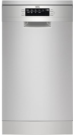 AEG 7000 Series Dishwasher Slimline 45 cm FFB73527ZM, MaxiFlex drawer, SatelliteClean, Glasscare, 10 place settings, AirDry, Energy Class D, Stainless Steel