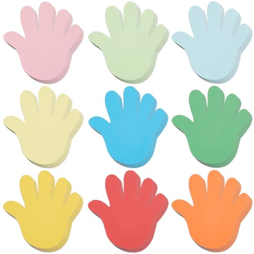 SOFPLATE 8 Set 72 Stück 6 Inch Papier Handausschnitte Pinnwand Verschiedene Bunte Kreative Blanko Handabdruck Klassenzimmerausschnitte Für Schul Pinnwand Postertafel Wand DIY Basteldekoration