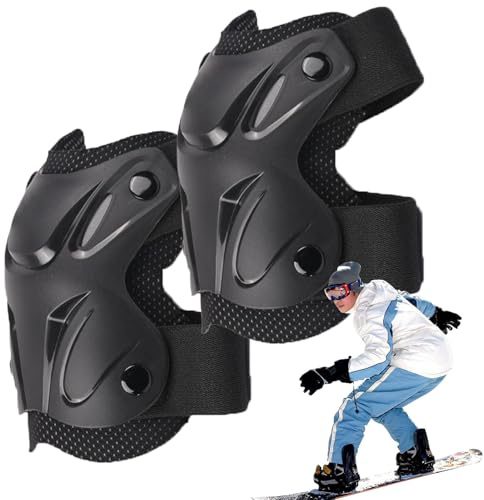 Knieschoner für Herren – Fahrrad-Knieschützer, rutschfest, mit Stoßdämpfung für Skateboard, Roller, und Outdoor-Sportarten